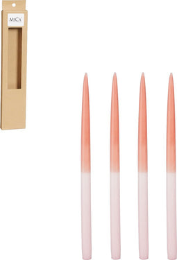 Mica Decorations Dip-dye Dinerkaars - Set van 4 - H28 cm - Lichtroze