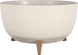 Mica Decorations Doppio Bloempot op Poten - H22 x Ø47 cm - Polypropyleen - FSC Mix - Off White