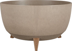 Mica Decorations Doppio Bloempot op Poten - H22 x Ø47 cm - Polypropyleen - FSC Mix - Taupe