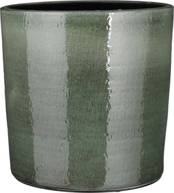 Mica Decorations Dorian Ronde Bloempot - H32 x Ø32 cm - Terracotta - Groen