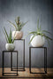 Mica Decorations Douro Bloempot - 20x23cm - Keramiek - Grijs - 4 Stuks