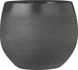 Mica Decorations Douro Bloempot - H18 x Ø20 cm - Terracotta - Donkergrijs