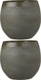 Mica Decorations Douro Bloempot - H20 x Ø23 cm - Terracotta - Groen