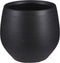 Mica Decorations Douro Bloempot - H20 x Ø23 cm - Terracotta - Mat - Zwart