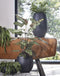 Mica Decorations Douro Bloempot - H20 x Ø23 cm - Terracotta - Mat - Zwart