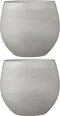 Mica Decorations Douro Bloempot - H20 x Ø23 cm - Terracotta - Off White
