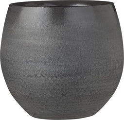 Mica Decorations Douro Bloempot - H20 x Ø23 cm - Terracotta - Donkergrijs