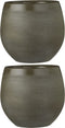 Mica Decorations Douro Bloempot - H23 x Ø26 cm - Terracotta - Groen