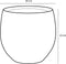 Mica Decorations Douro Bloempot - H23 x Ø26 cm - Terracotta - Mat - Wit