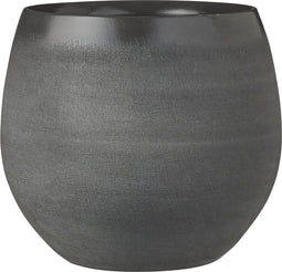 Mica Decorations Douro Bloempot - H23 x Ø26 cm - Terracotta - Donkergrijs