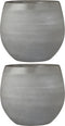 Mica Decorations Douro Bloempot - H23 x Ø26 cm - Terracotta - Lichtgrijs