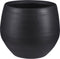 Mica Decorations Douro Bloempot - H25 x Ø29 cm - Terracotta - Mat - Zwart