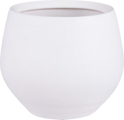 Mica Decorations Douro Bloempot - H25 x Ø29 cm - Terracotta - Mat - Wit