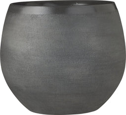 Mica Decorations Douro Bloempot - H25 x Ø29 cm - Terracotta - Donkergrijs