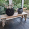 Mica Decorations Douro Bloempot - H28 x Ø33 cm - Terracotta - Donkergrijs