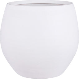 Mica Decorations Douro Bloempot - H28 x Ø33 cm - Terracotta - Mat - Wit