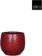 Mica Decorations-e - 6 stuks! Gabriel pot rond bordeaux h12xd14 cm...