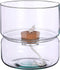 Mica Decorations Elements Bloempot met Bewateringssysteem - H22 x Ø19 cm - Glas