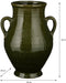 Mica Decorations Elena Vaas - L29 x B26 x H39 cm - Keramiek - Groen