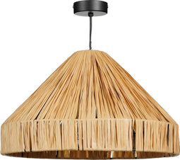 Mica Decorations Elisa Hanglamp - H24 x Ø40 cm - Raffia - Lichtbruin