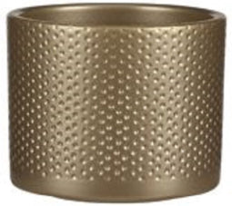 Mica Decorations Era Bloempot - H10 x Ø12 cm - Reliëf - Goud