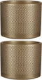 Mica Decorations Era Bloempot - H13 x Ø15 cm - Reliëf - Goud