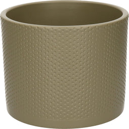 Mica Decorations Era Bloempot - H14,5 x Ø17,5 cm - Reliëf - Groen
