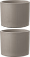 Mica Decorations Era Bloempot - H14,5 x Ø17,5 cm - Reliëf - Taupe
