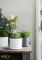 Mica Decorations Era Bloempot - H17,5 x Ø19,5 cm - Glans - Wit