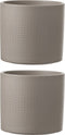 Mica Decorations Era Bloempot - H17,5 x Ø19,5 cm - Reliëf - Taupe