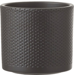 Mica Decorations Era Bloempot - H21,5 x Ø23 cm - Reliëf - Donkergrijs