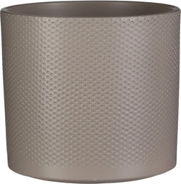 Mica Decorations Era Bloempot - H21,5 x Ø23 cm - Reliëf - Taupe