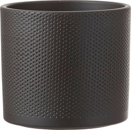Mica Decorations Era Bloempot - H26 x Ø28 cm - Reliëf - Mat - Zwart