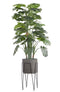 Mica Decorations Era Bloempot - H26 x Ø28 cm - Ruw - Donkergrijs