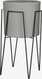 Mica Decorations Era Bloempot - H26 x Ø28 cm - Ruw - Grijs