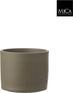 Mica Decorations - Era pot rond groen h13xd15 cm