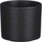 Mica decorations - Era pot rond zwart mat relief h9xd10cm