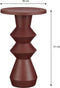 Mica Decorations Estate Bijzettafel - H51 x Ø30 cm - Metaal - Donkerpaars