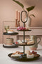 Mica Decorations Etagere 2 Laags - H41 x Ø25 cm - Metaal - Zwart