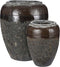 Mica Decorations Etna Plantenbakken - H68 x Ø55 cm - Klei - Bruin - Set van 2