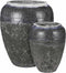 Mica Decorations Etna Plantenbakken - H68 x Ø55 cm - Klei - Grijs - Set van 2