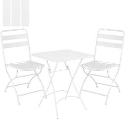 Mica Decorations Evita Bistroset - Set van 3 - Metaal - Wit