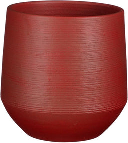 Mica Decorations Evora Bloempot - 24x24x23 cm - Donkerrood