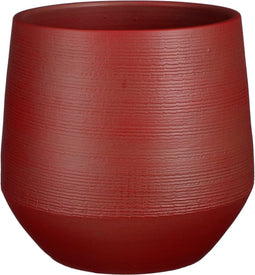 Mica Decorations Evora Bloempot - 30x30x28 cm - Donkerrood