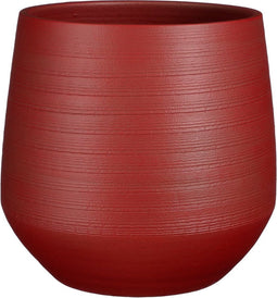 Mica Decorations Evora Bloempot - 37x37x34 cm - Donkerrood