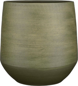 Mica Decorations Evora Bloempot - 40x40x39 cm - Terracotta - Groen