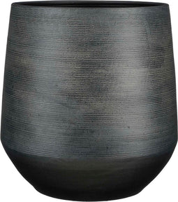 Mica Decorations Evora Bloempot - 40x40x39 cm - Terracotta - Zwart