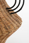 Mica Decorations Fabiola Decoratie Vaas - H43 x Ø30 cm - Rotan - Bruin