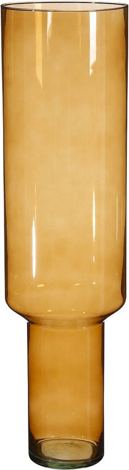 Mica Decorations Fallon Vaas - 19x19x70 cm - recycled Glas - Bruin