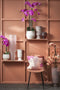 Mica Decorations Fallon Vaas - 19x19x70 cm - recycled Glas - Roze